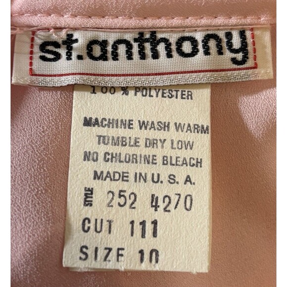 Lot of 2 Vintage St. Anthony Women’s Size 10 Sleeveless Pleated Floral Blouses - Picture 6 of 15